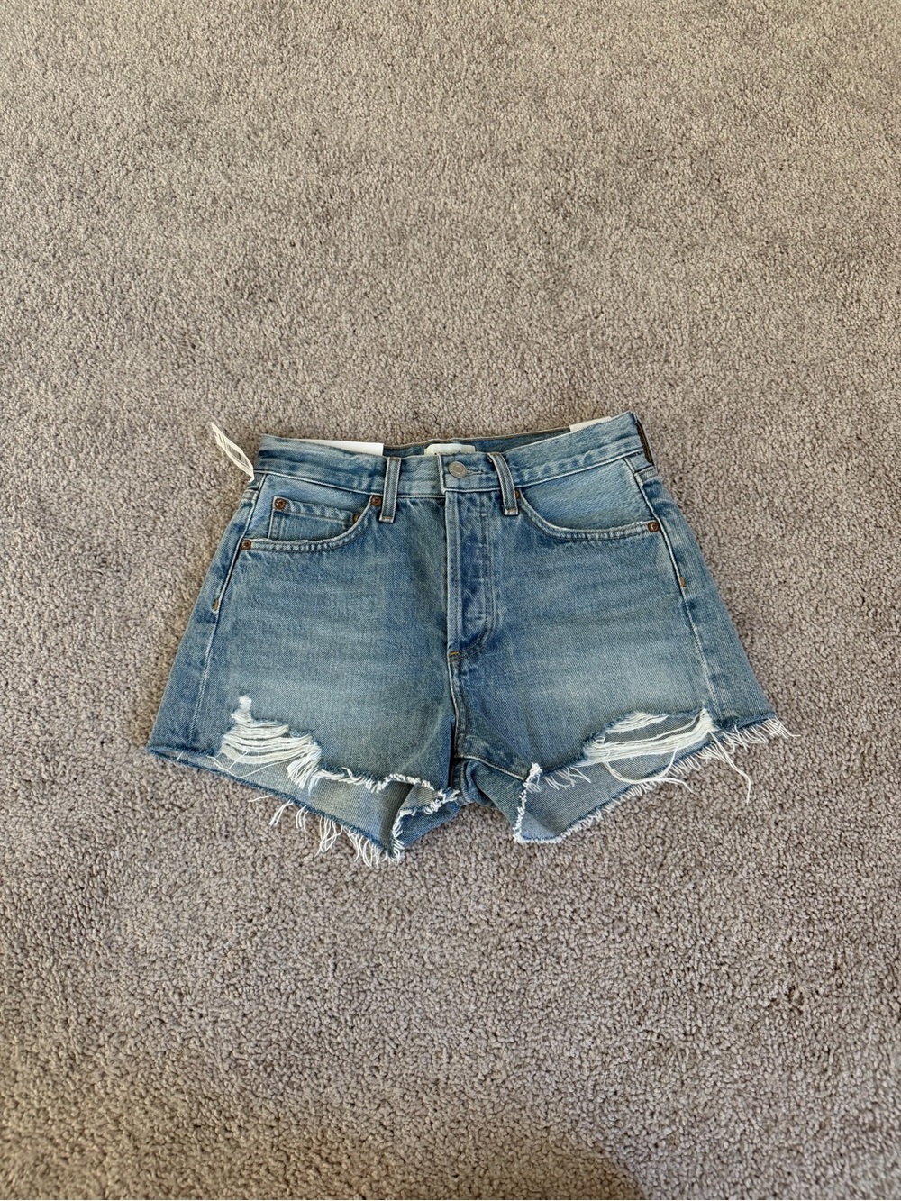 Agolde Distressed Denim Shorts